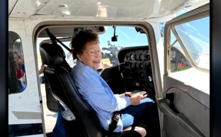 96-year-old woman takes to the skies one more time