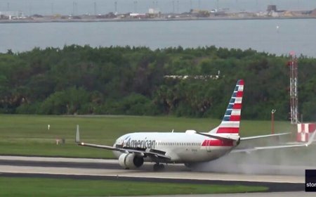 American Airlines plane blows tire moments before takeoff with visible smoke, flames in startling video