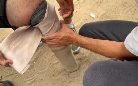 Palestinians create makeshift prosthetic limbs to help Gaza amputees