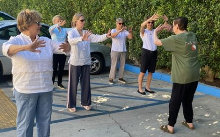 Tai Chi with Friends in the Desert