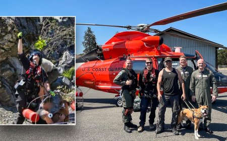 Coast Guard rescues blind hiker, guide dog stranded on sweltering hiking trail for days
