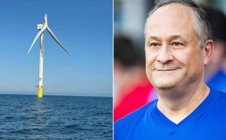 Emhoff hobnobs on Nantucket while fishermen reel from wind turbine 'disaster'
