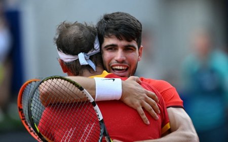Rafael Nadal/Carlos Alcaraz Tennis Men's Doubles Highlights, Olympics 2024: Nadal/Alcaraz Win In Super Tiebreak, Enter Quarterfinals