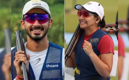 Maheshwari Chauhan- Anant Jeet Singh Naruka Qualify For Bronze Medal Round In Skeet Mixed Team Event