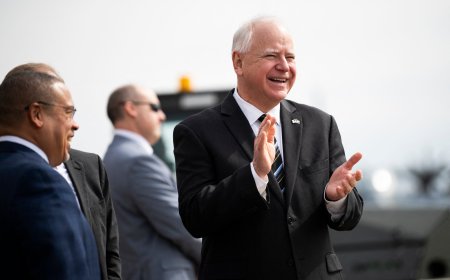 Tim Walz Says "Honor Of A Lifetime" To Be Kamala Harris's Veep Pick