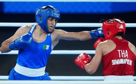 Algerian boxer Imane Khelif dominates Thai opponent to advance to gold medal bout