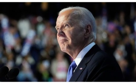 Biden makes late speech and exit, hailing Harris while trolling Trump