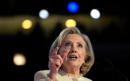 Hillary Clinton invokes ‘glass ceiling’ in passing torch to Harris