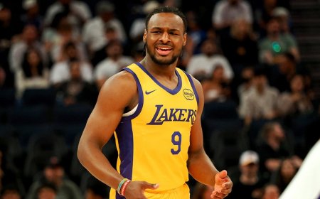 Bronny James can't call LeBron 'dad' while they're on the Lakers together