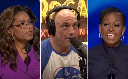 Joe Rogan calls out Oprah, Michelle Obama DNC speech hypocrisy on wealth: 'Hey, lady, you're rich as f---'
