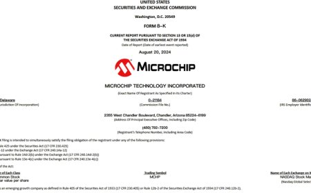 8月20日美國半導體製造商Microchip證實遭遇網路攻擊，部分工廠產能降低