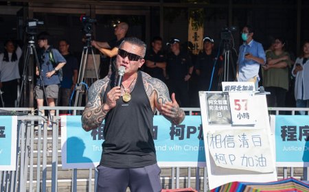 連兩天現身！「館長」北檢外聲援柯文哲 要求檢調拿出具體證據