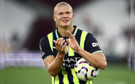 Erling Haaland Treble Fires Manchester City, Arsenal Pay Price For Rice Red Card