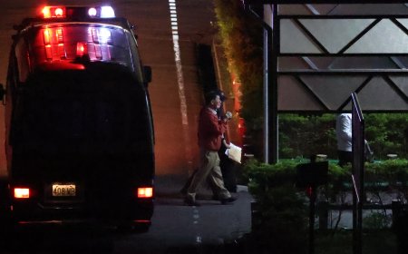 京華城案 彭振聲戴著手銬進土城看守所