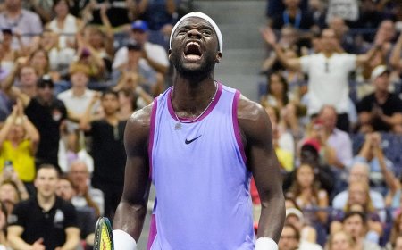 American Frances Tiafoe earns 3rd consecutive US Open quarterfinals berth with victory over Alexei Popyrin