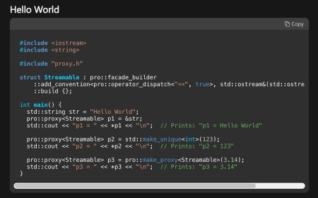 微軟釋出C++動態多型函式庫Proxy 3，支援豐富多型實作、效能更好