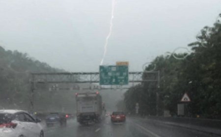 大雨急又猛！新北狂風暴雨猛閃電 慎防9級以上強陣風、溪水暴漲