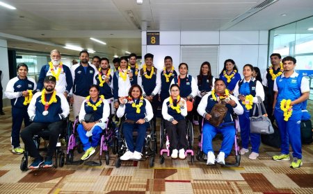 India Paralympics Medalists Return Home, Given Grand Welcome