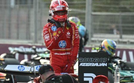 Ferrari's Charles Leclerc Claims Fourth Straight Pole In Azerbaijan GP