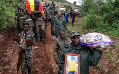 Murdered Ugandan Olympian Cheptegei buried with full military honours