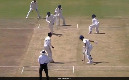 Watch: Misfortunate Batter Contributes In His Own Run-Out In Duleep Trophy