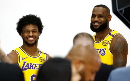 Lakers' LeBron James says he experienced 'pure joy' in practices with son Bronny as training camp tips off
