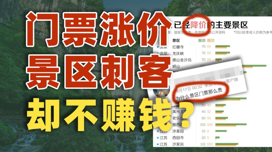 景区刺客:门票涨价还强制搭售,居然不赚钱?