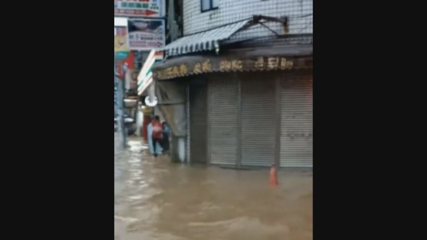 山陀兒殘留雨帶持續影響台灣 北部地區多處水浸